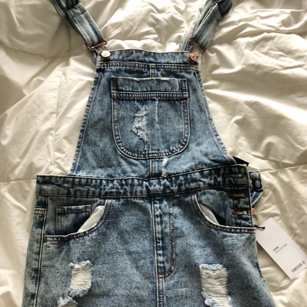 Trendy denim overalls